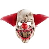 CHIKIXSON Máscara de payaso Scary de látex, Máscara decorativa de payaso de Halloween para...