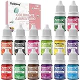 Colorante alimentario 14 * 6ml, Colorante Alimentario Alta Concentración Liquid Set para Colorear...